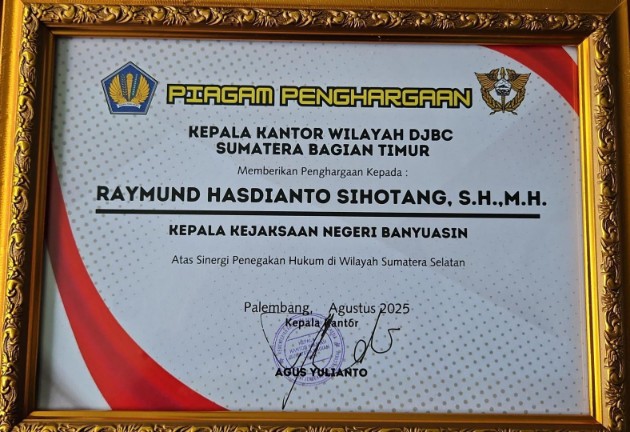 Kanwil Bea Cukai Sumbagtim Apresiasi Kinerja Kejari Banyuasin